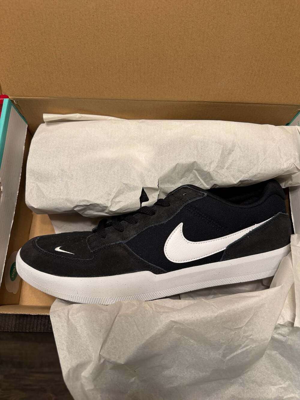 Nike SB Force 58 Skate Shoe Black/White Size 14